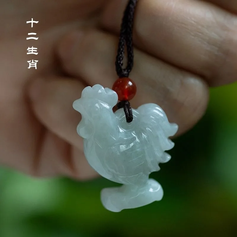 Necklaces - Natural Emerald Chinese Three dimensional Zodiac