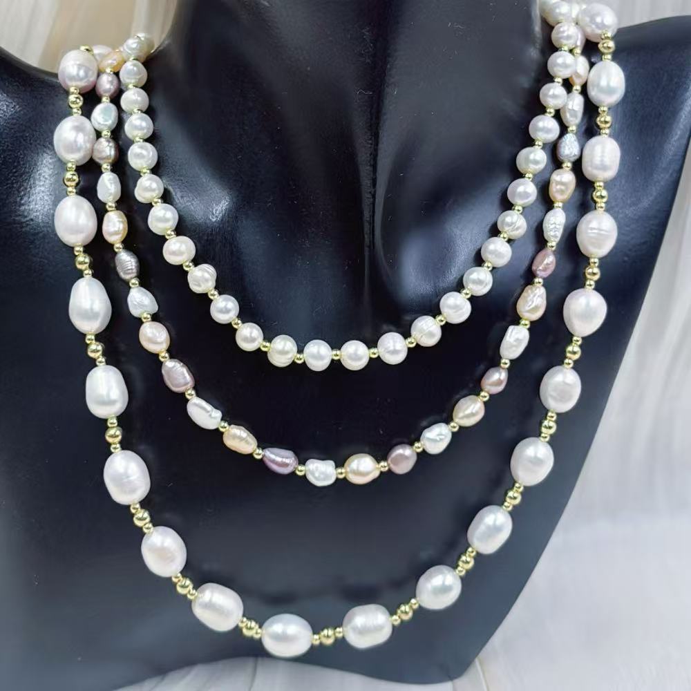Pearl Choker Necklace Vintage - For Mother Jewelry Gift Purple Pink