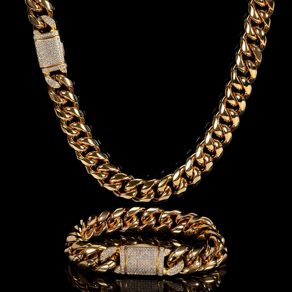 12mm Miami Mens Cuban Link Cha - огляд і ціна Cuban Link Chain 12Mm
