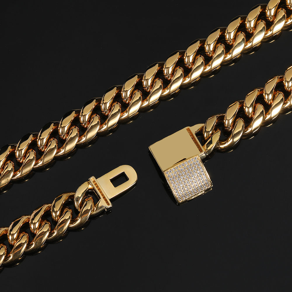 12mm Miami Mens Cuban Link Cha - огляд і ціна Cuban Link Chain 12Mm