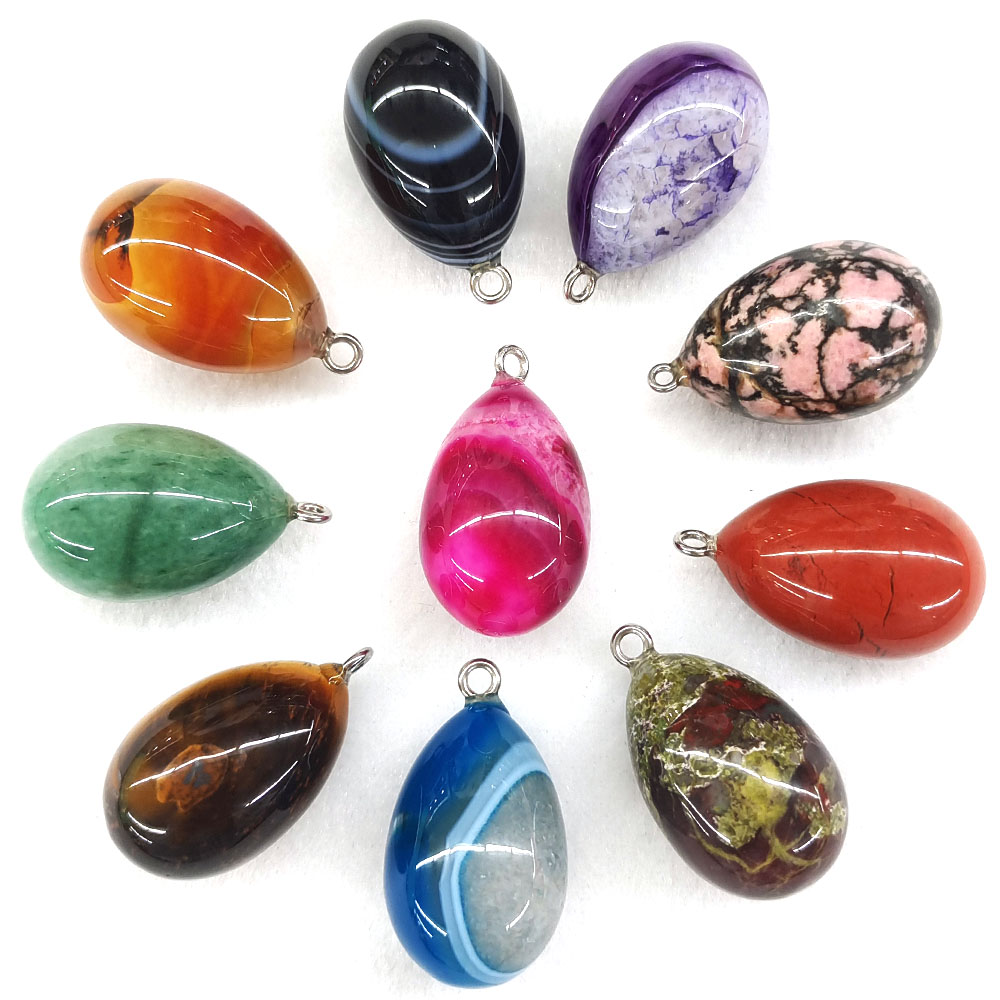 30x19mm Mini Egg Shape Pendant - огляд і ціна Crystal Pendant Necklace Natural Stone