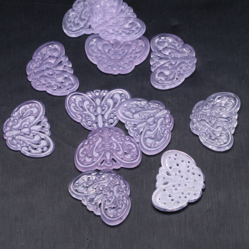 2pc Natural Purple Jade Hollow - огляд і ціна Necklaces