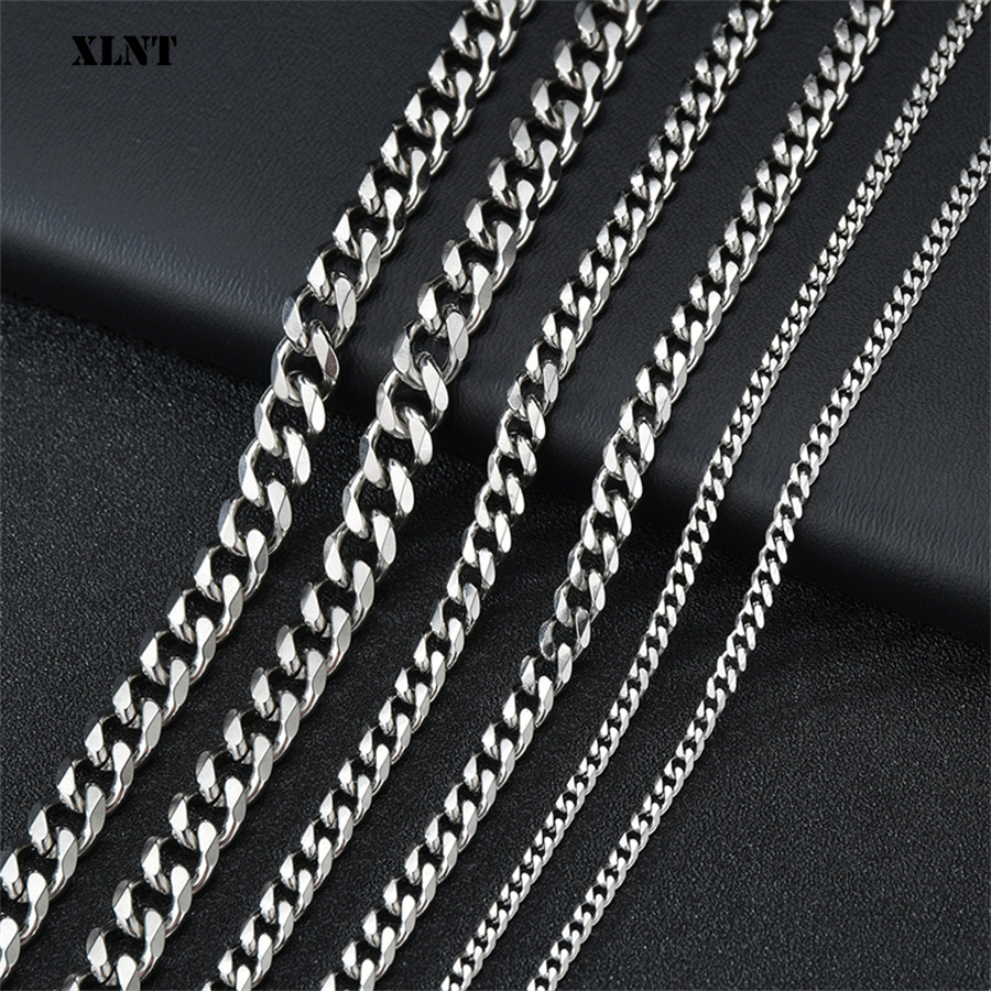 3/5/7/9/11mm Men's Silver Colo - огляд і ціна Cuban Link Chain 12Mm