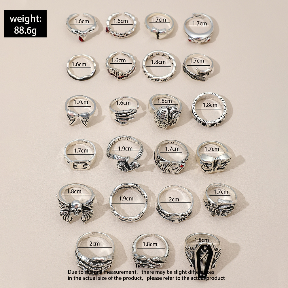 23Pcs Punk Geometric Knuckle F - огляд і ціна Vintage Punk Knuckle Rings Set