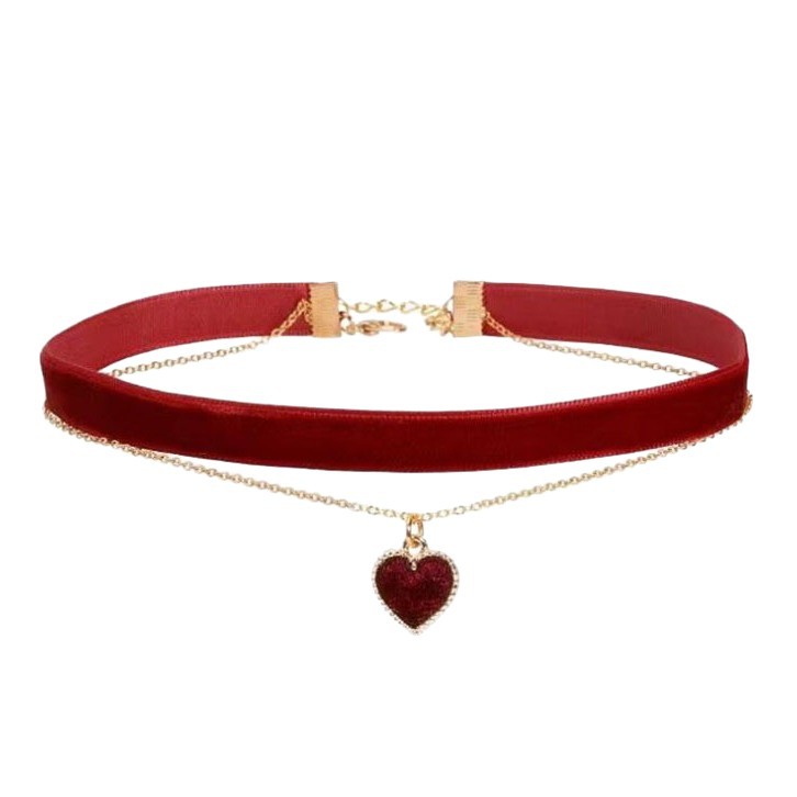 Romantic Double Layer Choker N - огляд і ціна Layered Pendant Necklace Aesthetic
