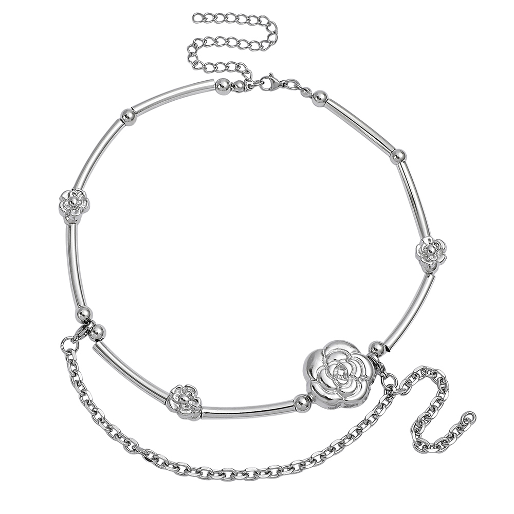 Y2K Aesthetic Camellia Choker  - огляд і ціна Layered Pendant Necklace Aesthetic