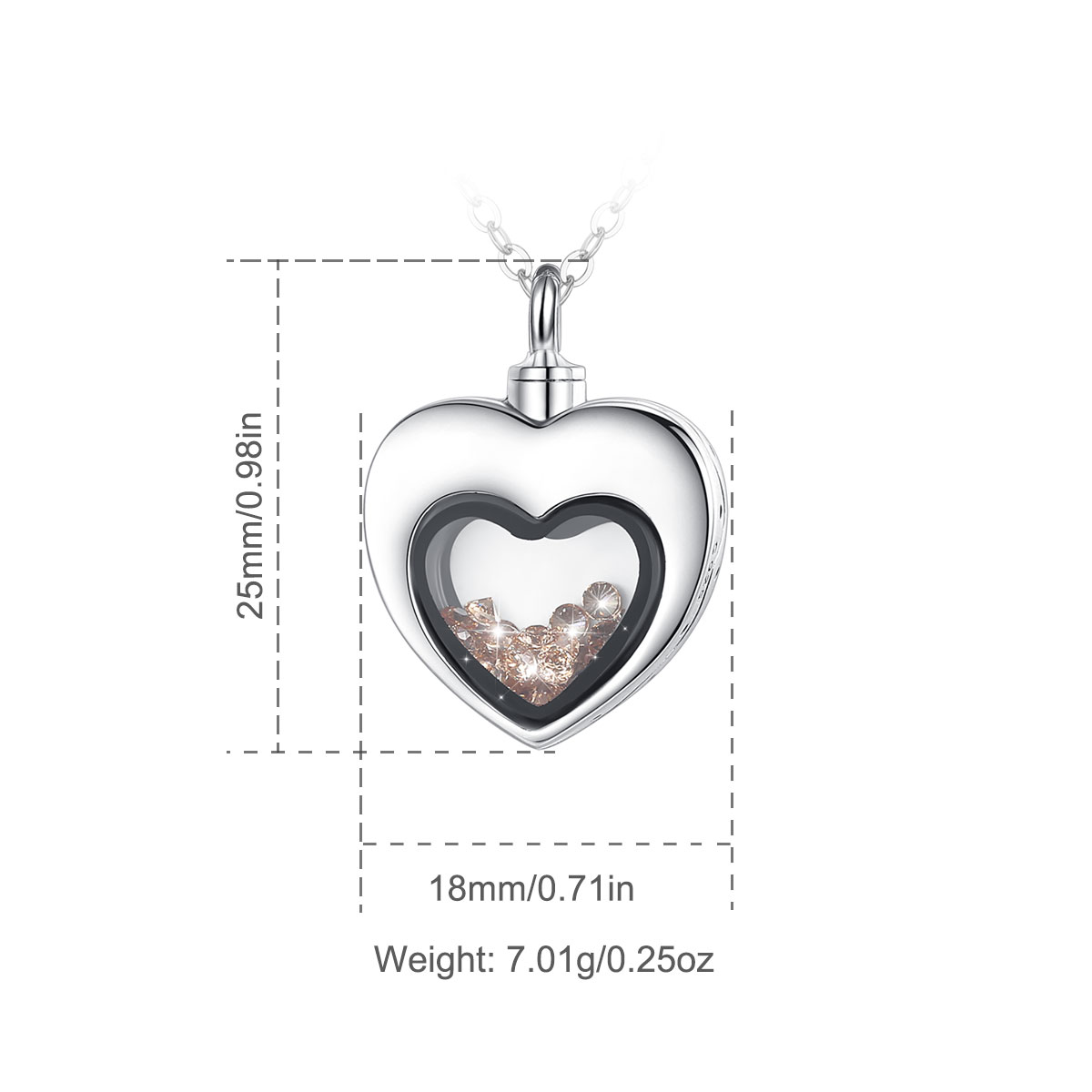 Eudora Sterling Silver Heart L - огляд і ціна Heart Locket Necklace Photo