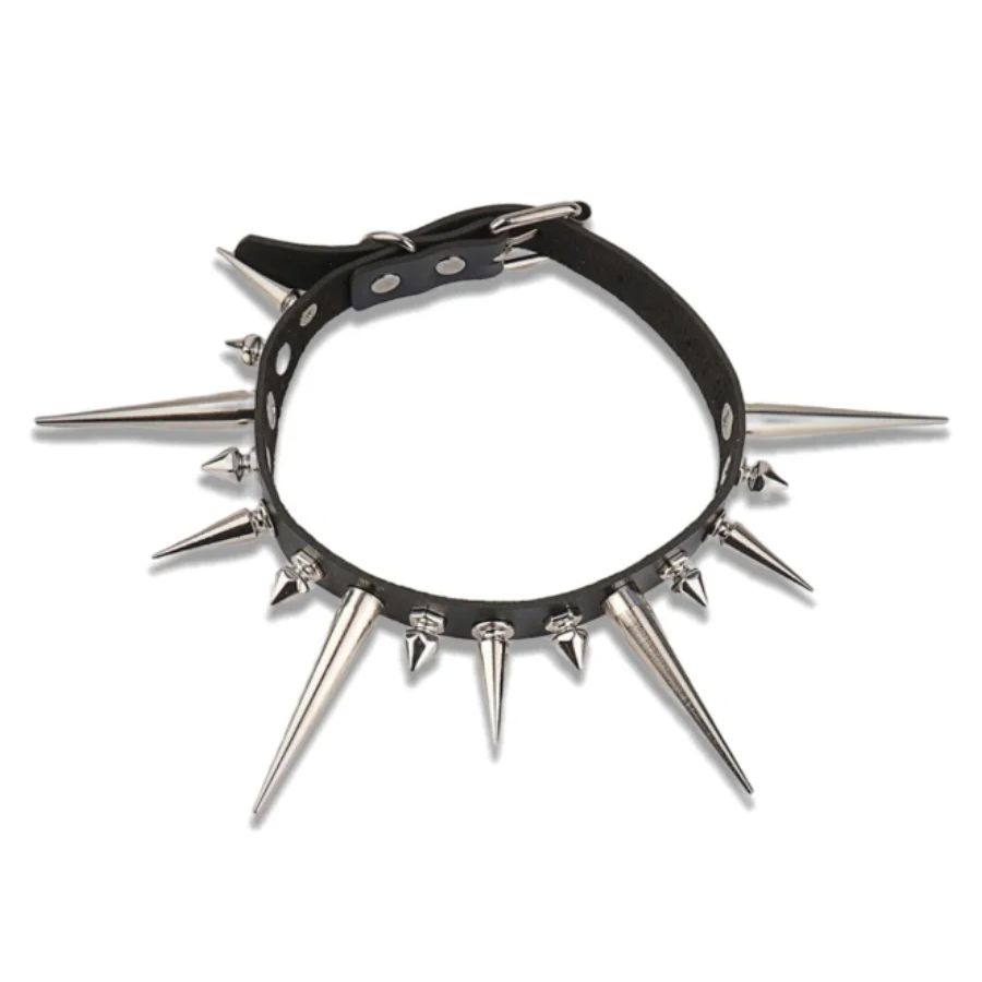 Goth Long Spike Choker Punk Fa - огляд і ціна Goth Punk Spike Choker