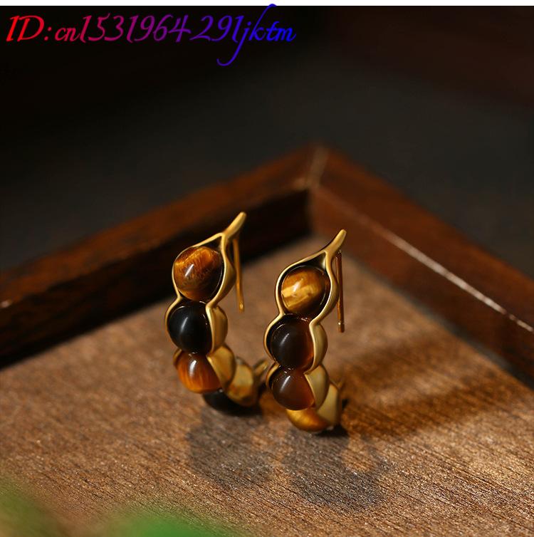 Tiger Eye Pod Earrings Gemston - огляд і ціна Earrings