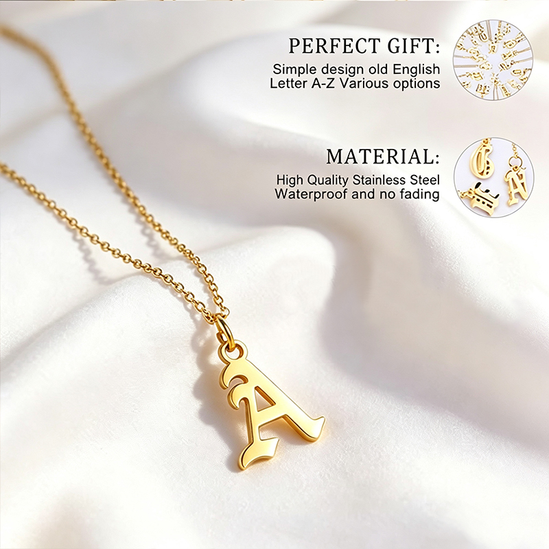 Letter Necklaces for Women Per - огляд і ціна Initial Letter Necklace 18K Gold