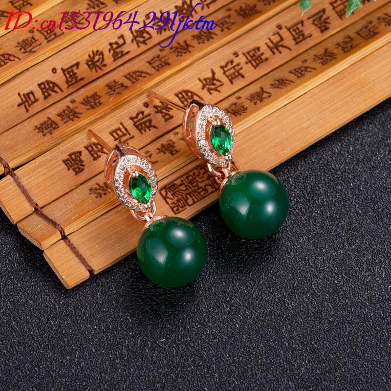 Natural Jade Bead Earrings Fas - огляд і ціна Earrings